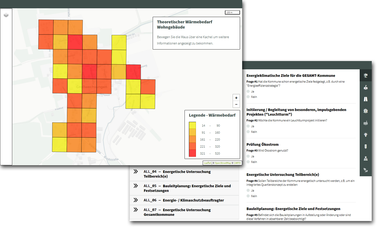 Beispiel-Kartenansicht aus dem TRAIL-Tool